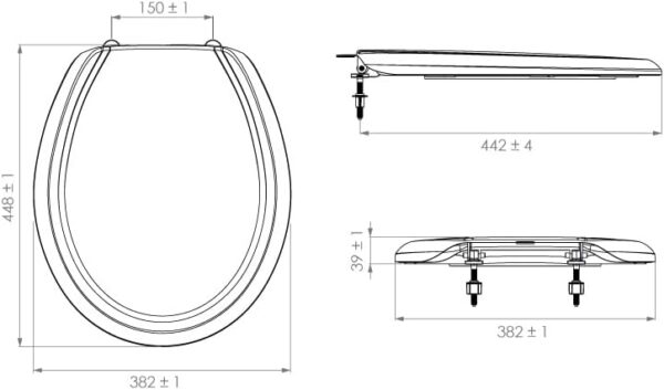 Assento Sanitário Duratti Bege Oval Universal de Polipropileno Lorenzetti - Image 2