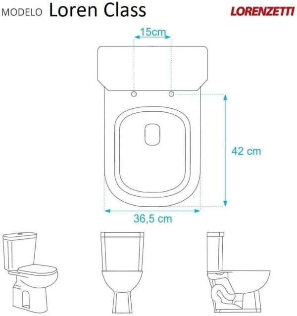 Assento Sanitário Almofadado Loren Class Branco para vaso Lorenzetti - Image 3