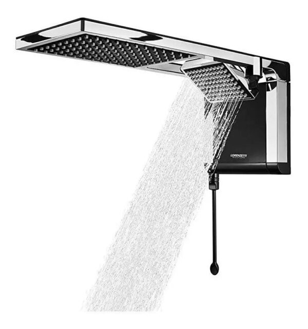 Chuveiro Elétrico De Parede Lorenzetti Acqua Ultra Duo Flex Preto Cromado 6800w 220v - Image 6